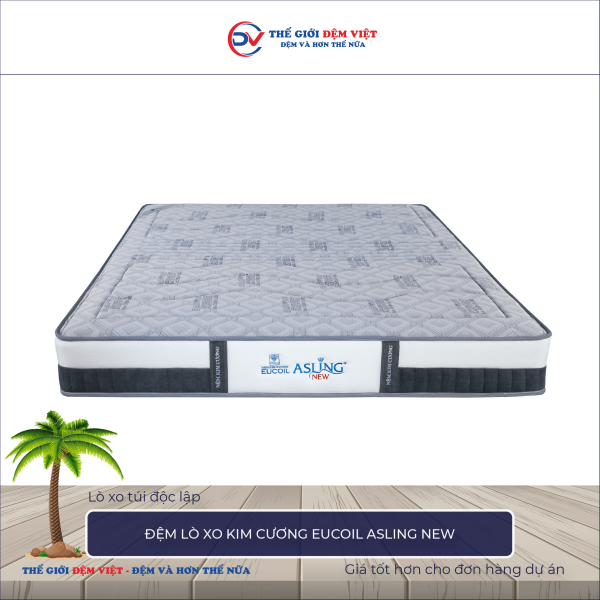 Đệm lò xo Kim Cương Eucoil Asling New 1